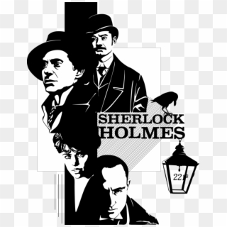 Sherlock Holmes Png - Sherlock Holmes Black And White Art, Transparent Png