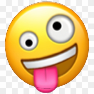 Freetoedit Remixit Emoji Iphone Funny Lol - Crazy Face Emojis, HD Png Download