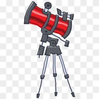 Red Telescope - Illustration, HD Png Download