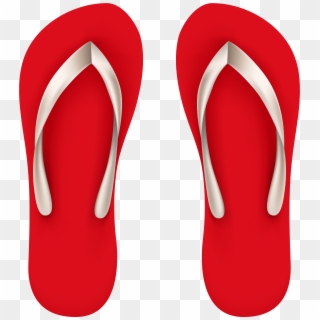 Red Beach Flip Flops Png Vector Clipart - Portable Network Graphics, Transparent Png