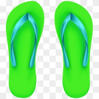 Green Beach Flip Flops Png Clipart - Flip Flops Png File, Transparent Png