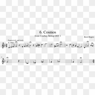 Cowboy Bebop - Cosmos - Trumpet Notes On Happy Birthday, HD Png Download