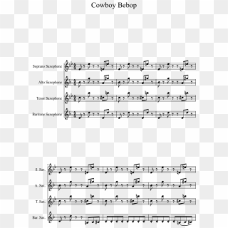 Cowboy Bebop Sheet Music 1 Of 15 Pages - All Star French Horn, HD Png Download