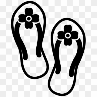 Flip Flops Pair Of Sandals For Summer Comments - Sandal Icon Png, Transparent Png