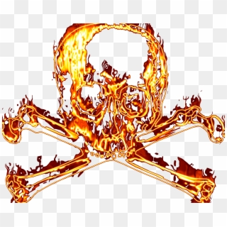 Pirate And Images Ship On Png Skull Ⓒ - Fire Skulls Transparent Png, Png Download