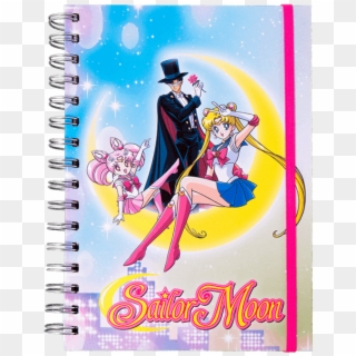 Sailor Moon, Tuxedo Mask & Sailor Chibi Moon A5 Spiral - Sailor Moon Tuxedo Mask Chibiusa, HD Png Download