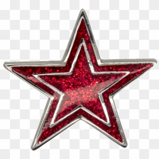 Star Pin, Red Glitter - Circle, HD Png Download