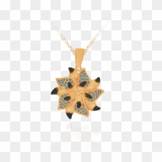 Ember Star Flower With Sparkling Blue Accents Pendant, HD Png Download