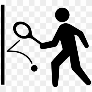 Png File - Stick Figure Playing Tennis, Transparent Png