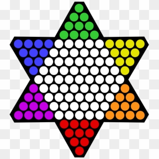 Chinese Checkers Start - Chinese Checkers Board Size, HD Png Download