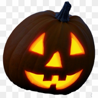 Pumpkin Face Halloween - Abobora Halloween Png, Transparent Png