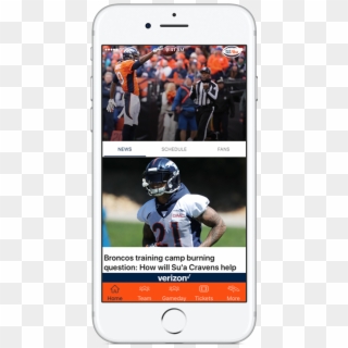 Launch Broncos 365 Mobile App & Select The Tickets - Smartphone, HD Png Download