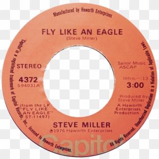 Fly Like An Eagle By Steve Miller Us Vinyl A-side - Circle, HD Png Download