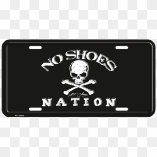 No Shoes Nation Embossed License Plate - Emblem, HD Png Download