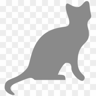 Cat Silhouette Darkgray - Cat Silhouette Transparent Background, HD Png Download
