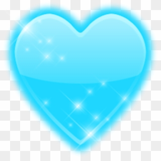 Sparkling Blue Heart - Sky Blue Heart Png, Transparent Png