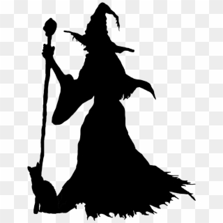 Graphic Black And White Silhouette At Getdrawings Com - Halloween Witch, HD Png Download
