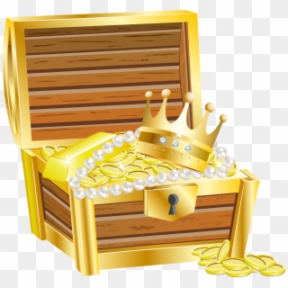 Free Png Download Treasure Chest With Gold Transparent - Treasure Chest Clipart Transparent, Png Download