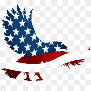 Eagle American Flag Clip Art, HD Png Download
