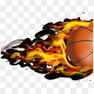 Fireball Clipart Basketball - Basketball Fire Ball Logo, HD Png Download