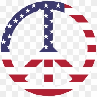 This Free Icons Png Design Of American Flag Peace Sign, Transparent Png