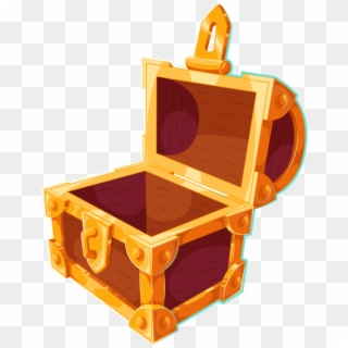 Empty Treasure Box Transparent Background Png Image - Transparent Background Treasure Chest Clipart Png, Png Download