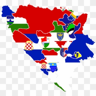 Bih Counties Flags - Bosna I Hercegovina Flag, HD Png Download