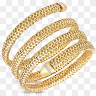 Roberto Coin Flexible Bangle With Diamonds - Bracelet, HD Png Download