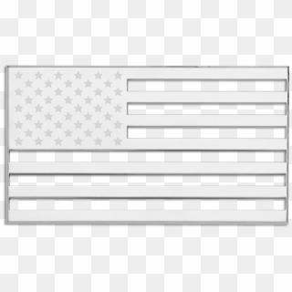American Flag 3d Chrome Plated Sticker - Monochrome, HD Png Download