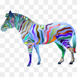 This Free Icons Png Design Of Prismatic Zebra, Transparent Png