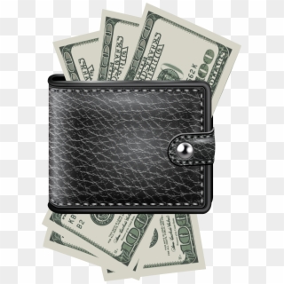 Wallet With Bills Png Clipart - Wallet Transparent, Png Download
