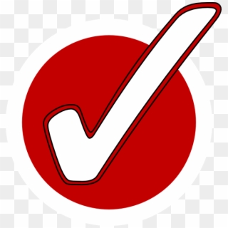 Red Check Mark Png - Tick Red, Transparent Png