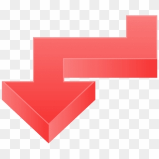 Download Down Clipart Png - Red Arrow Down Png, Transparent Png