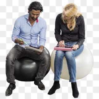 Couple Sitting And Working Ns 0086 People Png, Cut - Entourage People Png Photoshop, Transparent Png