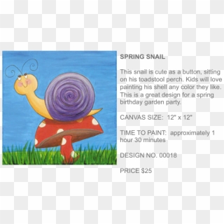 Spring Snail Popup Paint Studio - Sea Snail, HD Png Download