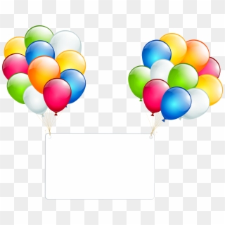 Birthday Card With Balloons Transparent Png Clip Art, Png Download