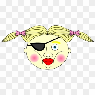 Pirate, Girl, Ugly, Pigtails, Patch, Funny, Weird, - Ugly Girl Cartoon, HD Png Download