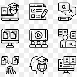 Online Learning - Line Icon Game, HD Png Download