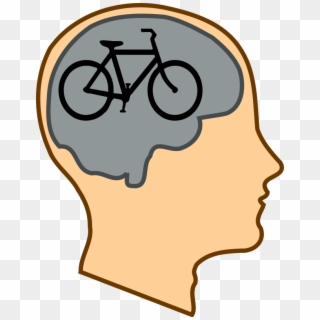Graphic Of Bicycle On The Brain - Mind Clipart, HD Png Download