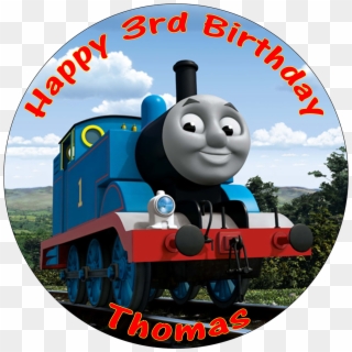 Details About Thomas The Tank Engine Round Edible Printed - Thomas The Tank Engine Cake Topper, HD Png Download
