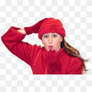 Woman In Winter Clothes Png, Transparent Png