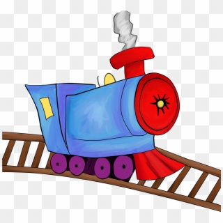 Train Free To Use Clip Art - Train On Tracks Clipart, HD Png Download
