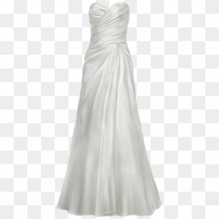Satin Dress Png Clip - Transparent Wedding Dress Png, Png Download