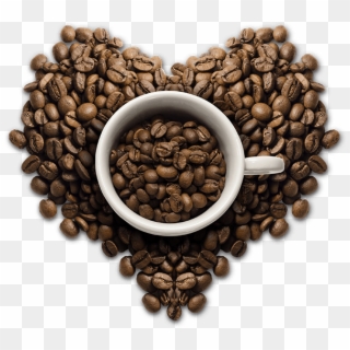 Coffee Beans Clipart Loose Coffee - Coffee Bean Heart Png, Transparent Png