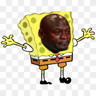 Michael Jordan Clipart Png - Michael Jordan Crying Spongebob, Transparent Png
