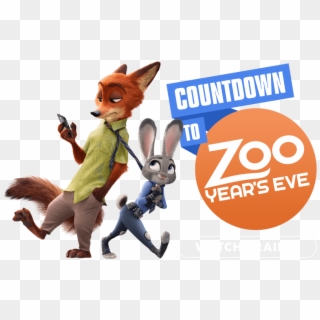 Countdown To Zoo Year's Eve - Nick Wilde And Judy Hopps, HD Png Download
