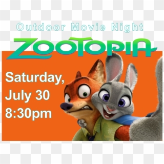 Zootopia Movie Night - Nick Wilde And Judy Hopps, HD Png Download