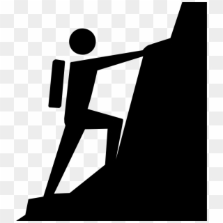 Mountain Climbing Svg Png Icon Free Download - Climbing A Mountain Clipart, Transparent Png