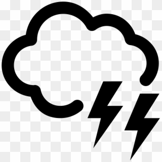 Cloud Lightning Icon - Cloud Weather Icon, HD Png Download