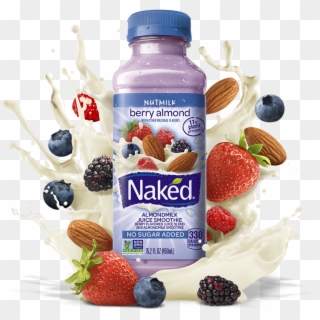 Naked Nutmilk Berry Almond Smoothie - Juice, HD Png Download